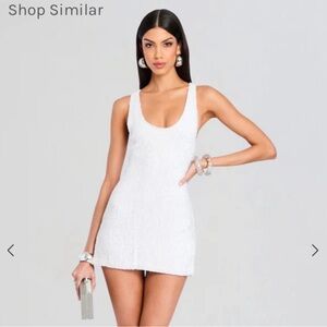 Retrofete White Mini Dress